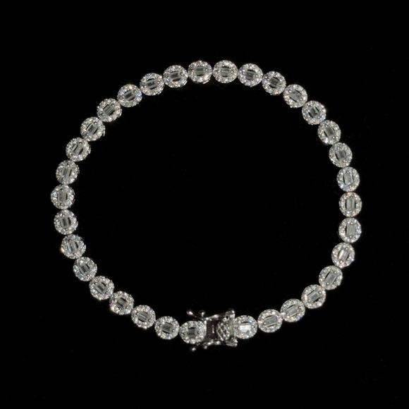 925 Sterling Silver dipped in White Gold